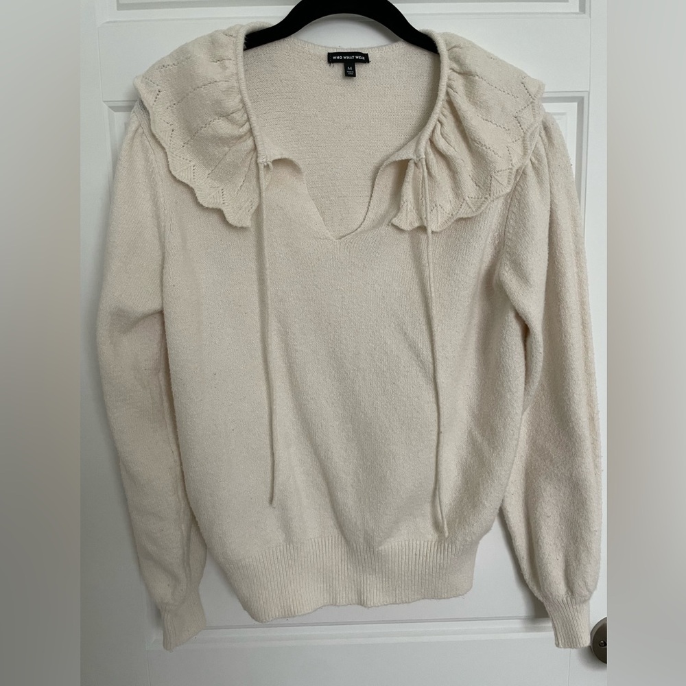 Who What Wear Women’s Cream Peasant top